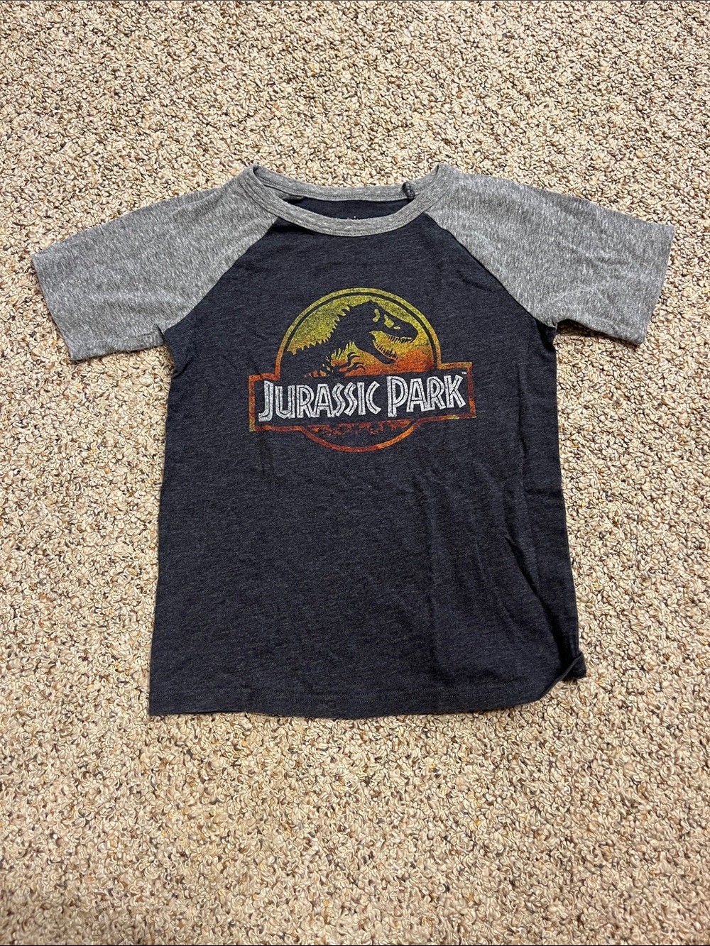 🍀6/$20 Kids Short Sleeve Raglan Tee - Charcoal & Gray